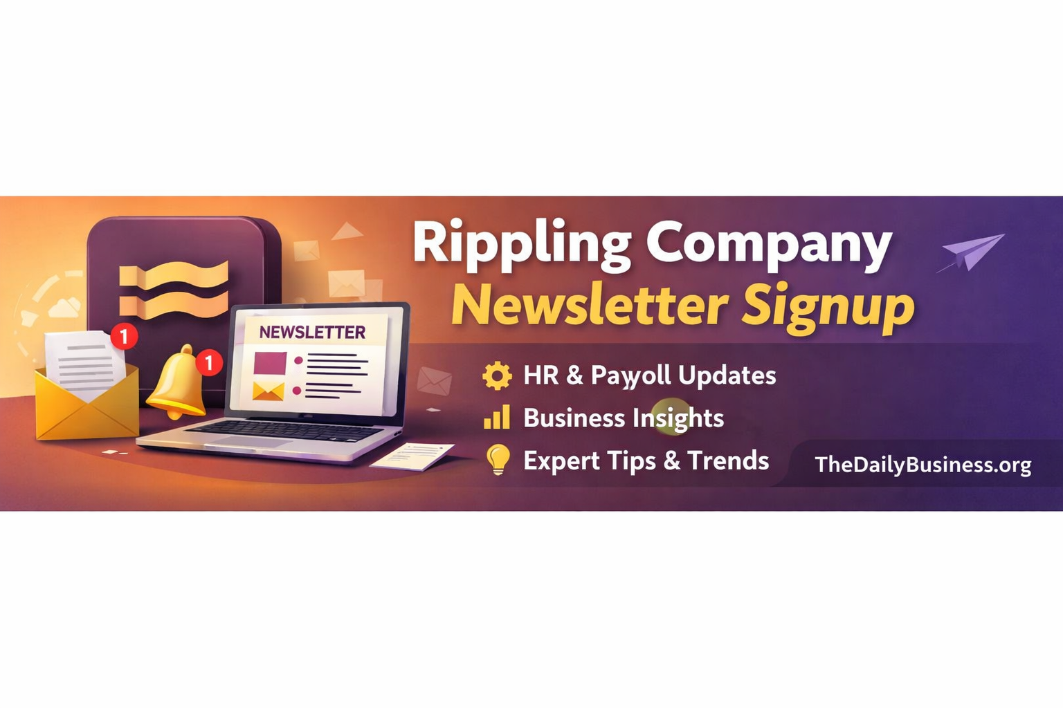Rippling newsletter signup banner
