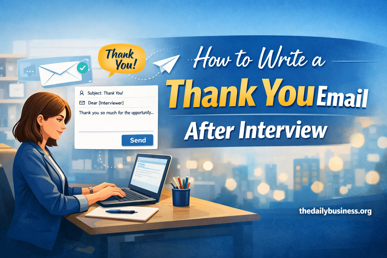 how to write a thank you email after interview