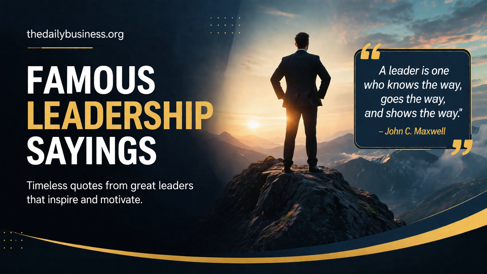 Famous leadership sayings