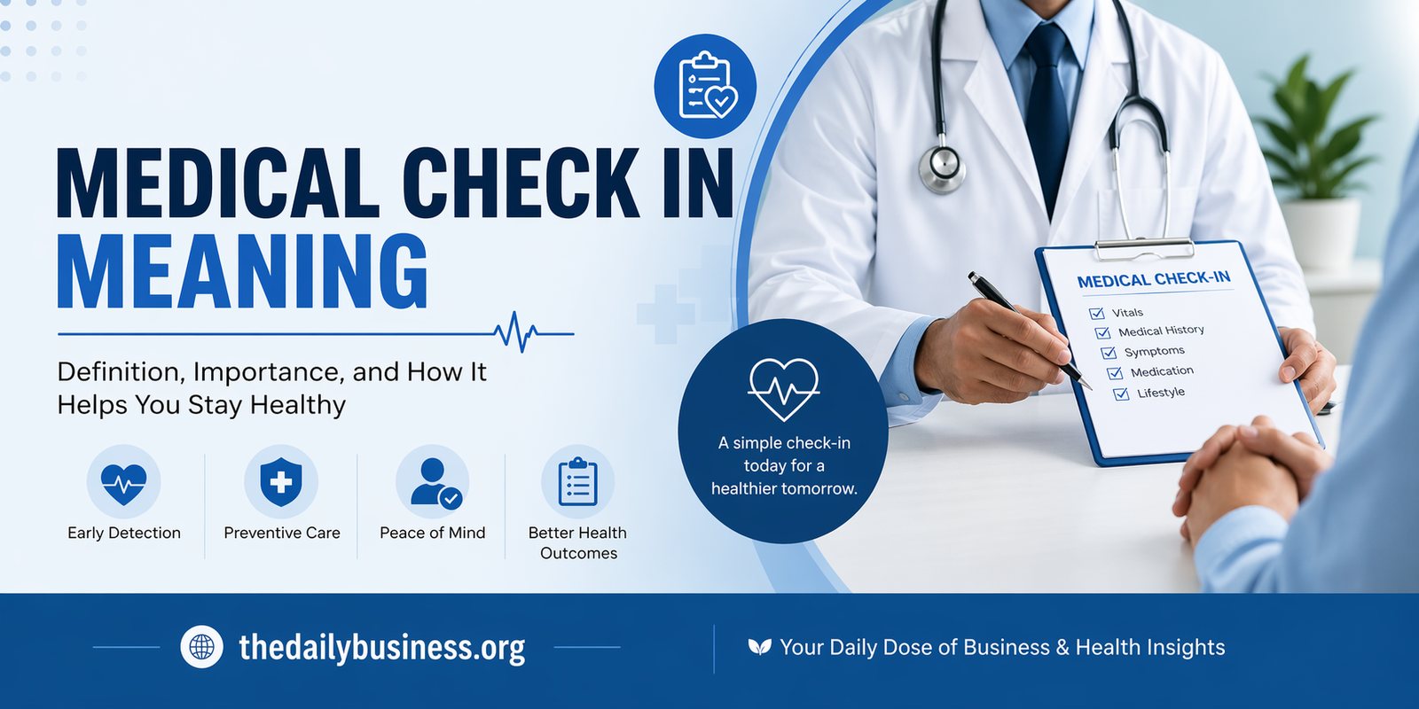 medical check in meaning