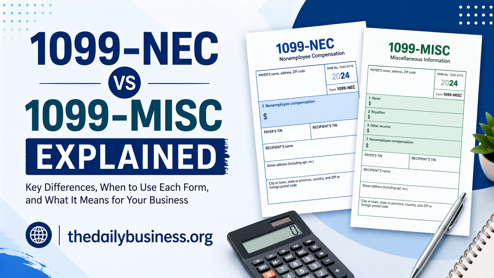1099-NEC vs 1099-MISC explained