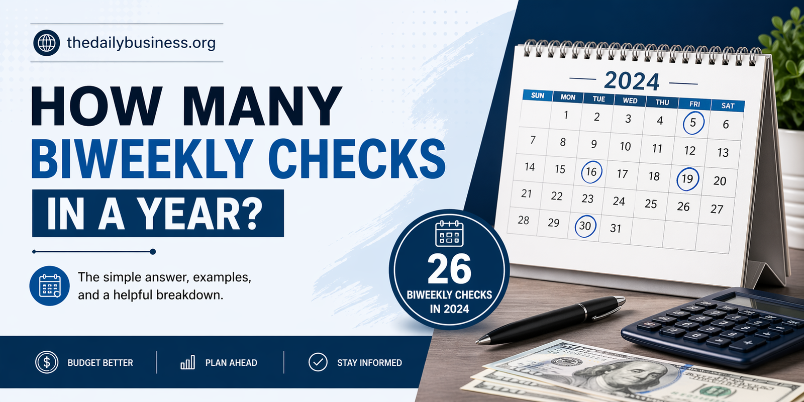 how many biweekly checks in a year