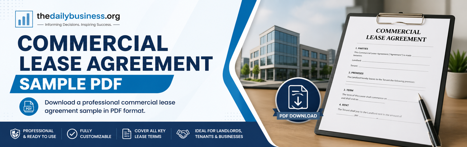 commercial lease agreement sample PDF