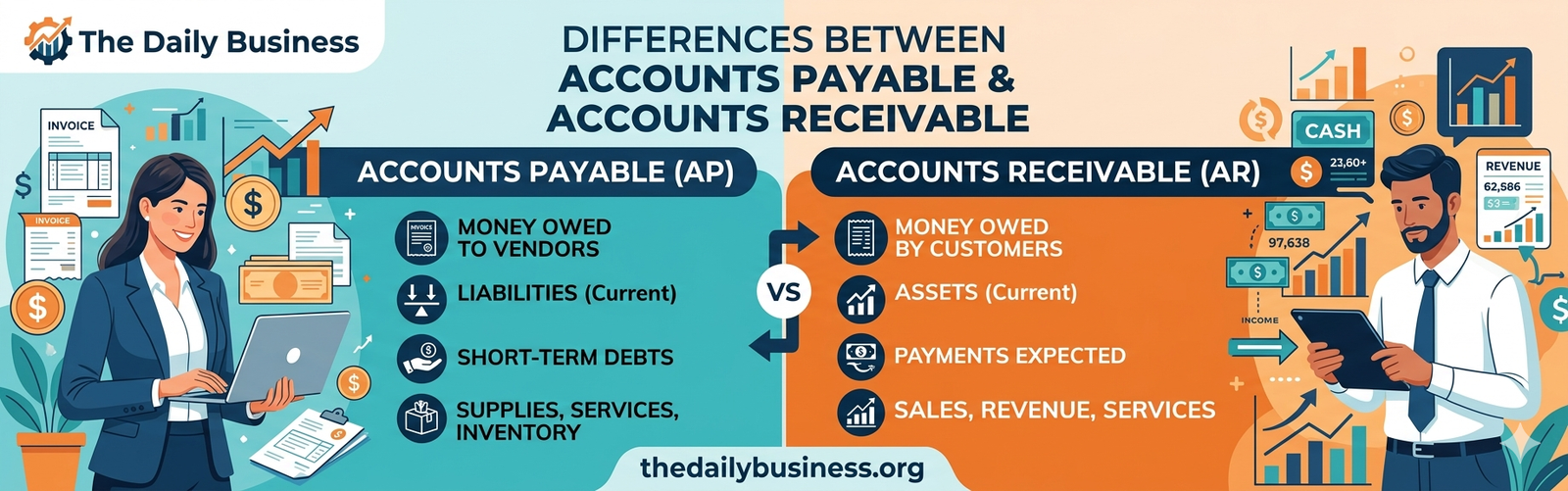 difference between accounts payable and accounts receivable