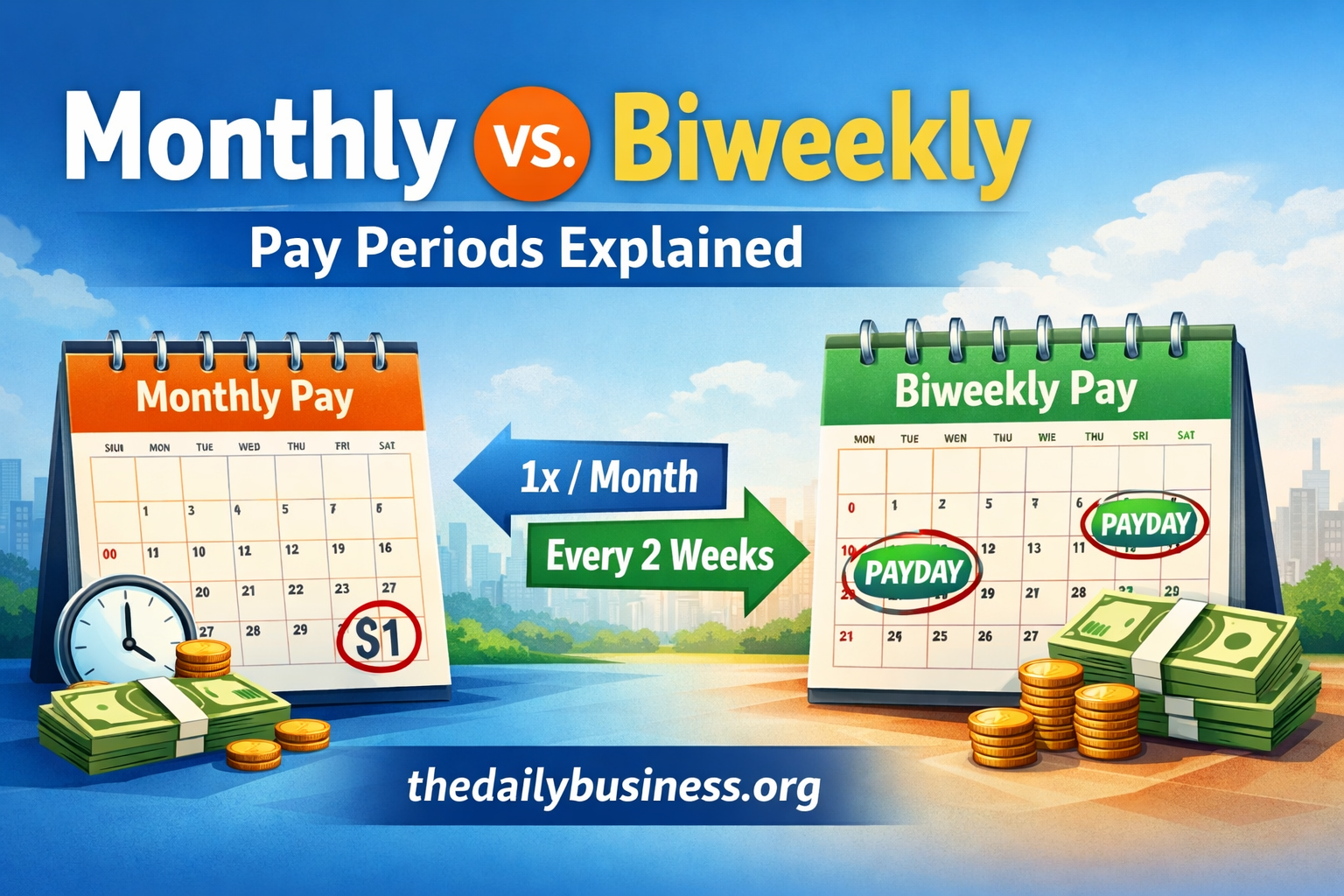monthly vs biweekly pay periods explained