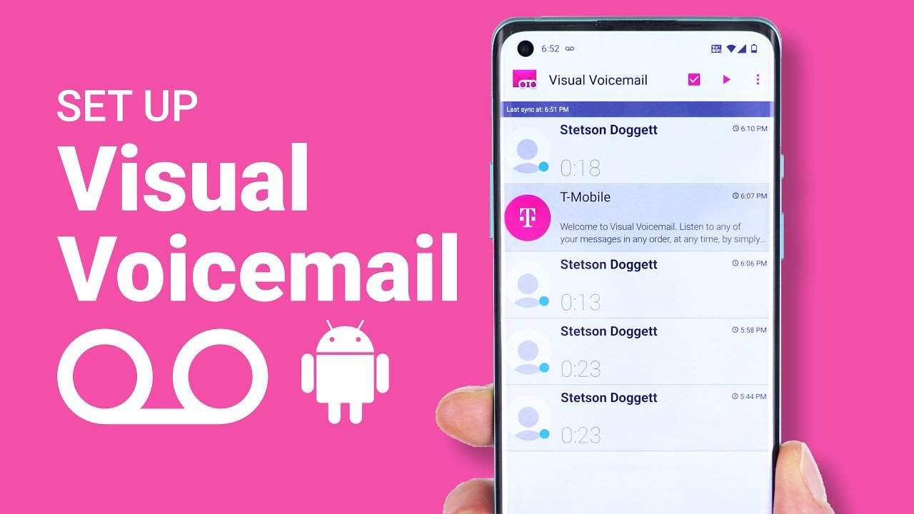 android visual voicemail setup